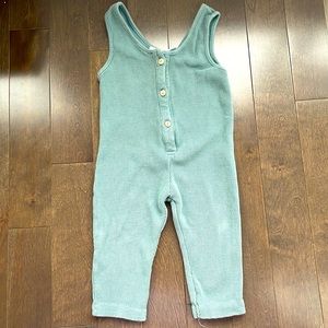 Zara sage green cotton toddler overalls  18-24 months